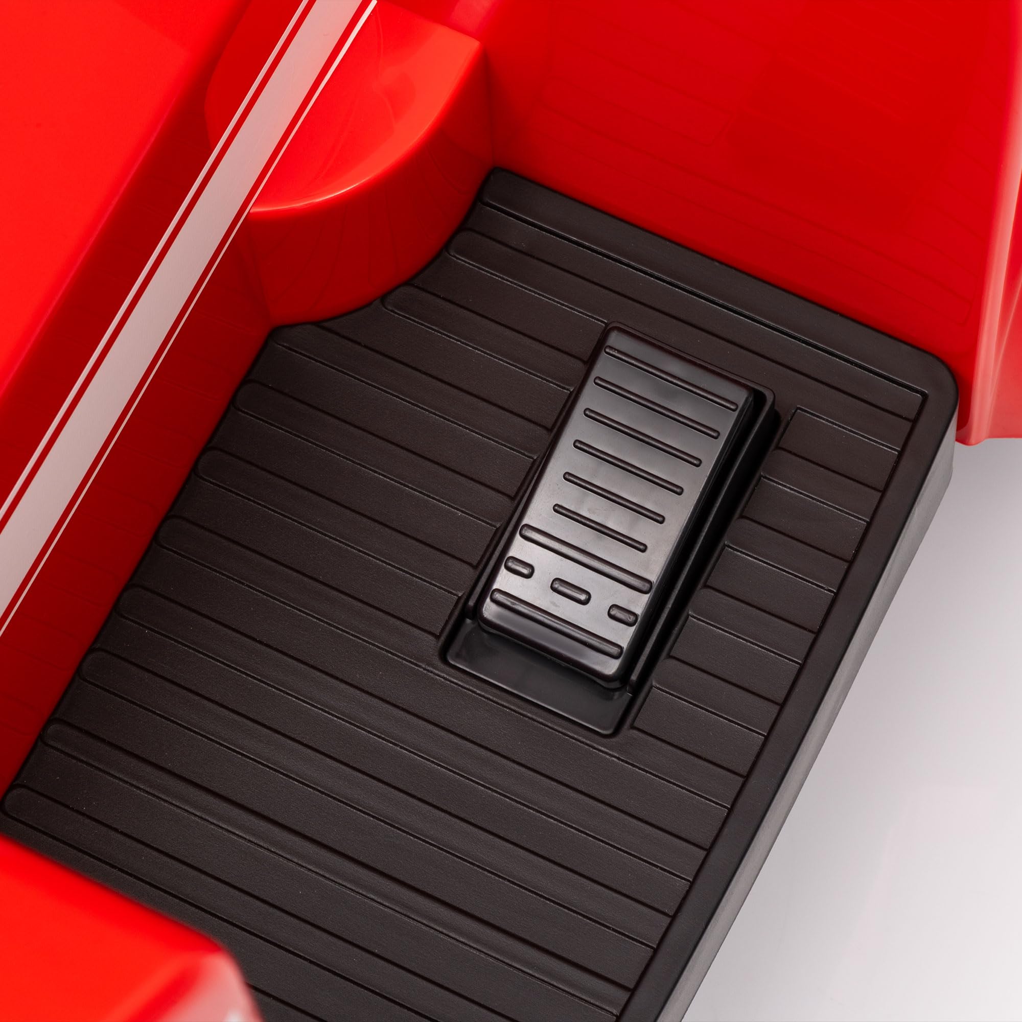 AIYAPLAY Kinder Elektroauto 12V Kinderauto Elektrisch für 3-5 Jahre Rot | Hupe, Musik, Sirene, Warnlampe, Elektrofahrzeug mit Scheinwerfer, Sanftanlauf, Kinder Feuerwehrauto, 3 km/h