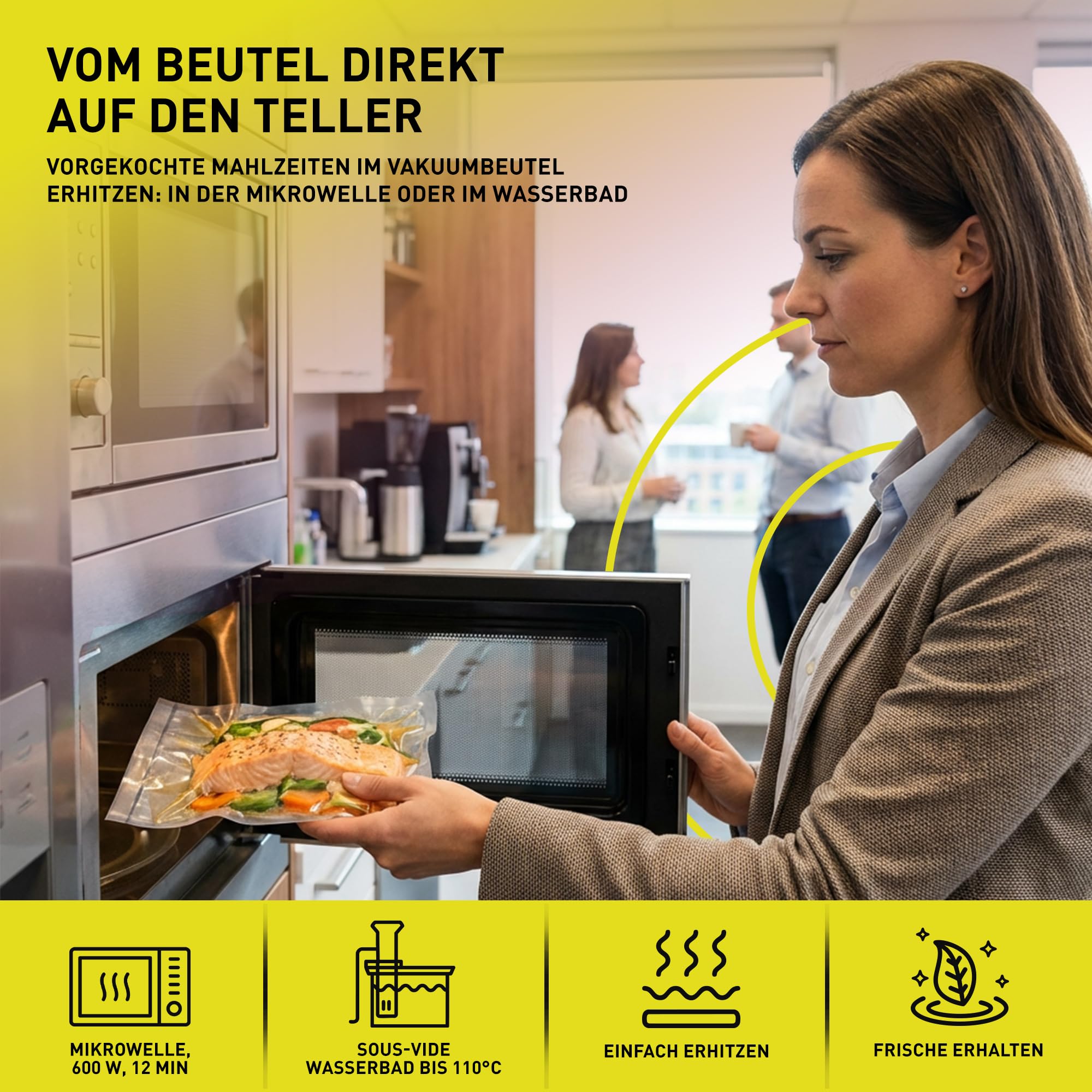 culivac Vakuumierfolienrollen Boilproof 2 Rollen 30x600cm, kochfest 100°C | Vakuumierrollen für Sous-Vide bei hoher Temperatur, zuschneidbar, BPA-frei, dicht, 6× längere Frische, Made in Germany