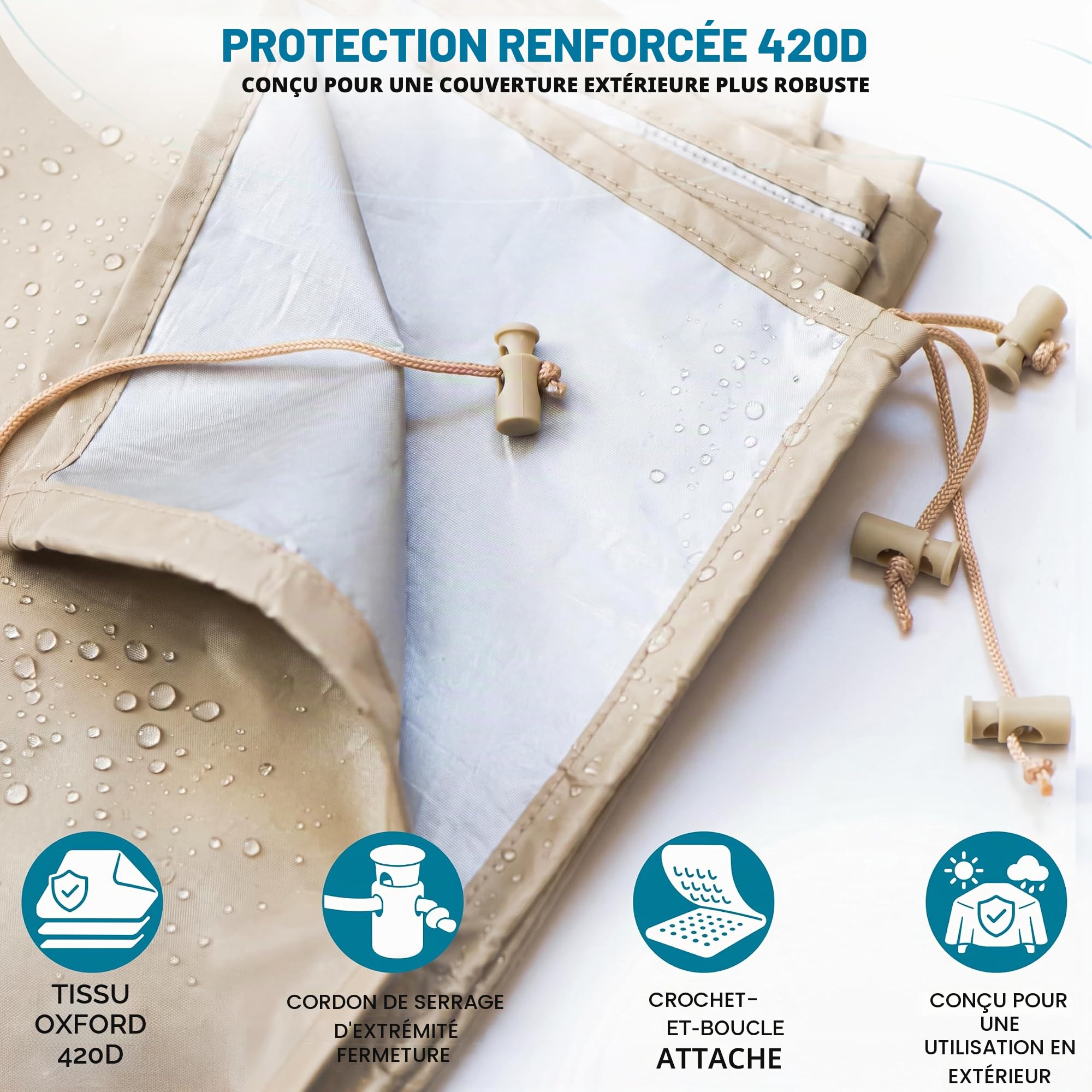 Bâche de Piscine enterrée - Bobine jusqu'à 6 m - Résistante et imperméable - Bâche Solaire pour Piscine