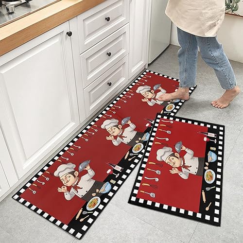 Miniatura 8 de Alfombras de cocina de gnomo de Acción de Gracias, alfombras de cocina de hoja de arce, tapetes de cocina para piso, organización de cocina, tapete