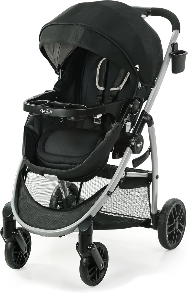 Modos Cochecito Pramette, Cochecito de Bebé 3 en 1, 3 Modos: Portabebés para Asiento de Coche (Asiento de Coche No Incluido), Cochecito Pramette para Bebé y Cochecito de Niño, Asiento Reversible, Plegable con Una Mano, Perforación