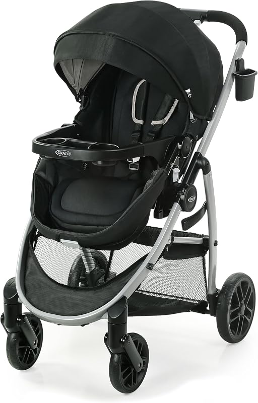 Modos Cochecito Pramette, Cochecito de Bebé 3 en 1, 3 Modos: Portabebés para Asiento de auto (Asiento de auto No Incluido), Cochecito Pramette para Bebé y Cochecito de Niño, Asiento Reversible, Plegable con Una Mano, Perforación