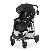 Vista 11 de Graco Modes Pramette Cochecito de bebé convertible en moisés auténtico, asiento reversible, almacenamiento extra, bandeja para niño, plegable