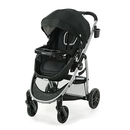 Miniatura 11 de Graco Modes Pramette Cochecito de bebé convertible en moisés auténtico, asiento reversible, almacenamiento extra, bandeja para niño, plegable con