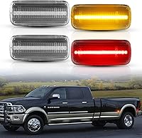 Vista 1 de POPMOTORZ 4 piezas de luz LED de marcador lateral de guardabarros compatible con lámpara de cama trasera para Dodge RAM 1500 2500 3500 2010-2017