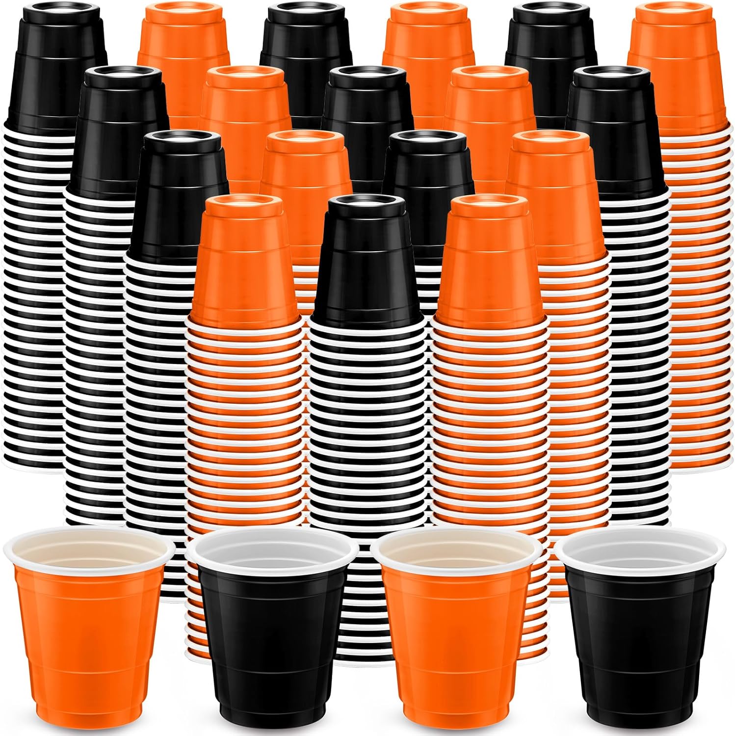Lounsweer 500 Pcs 2 oz Halloween Cups Bulk Mini Plastic