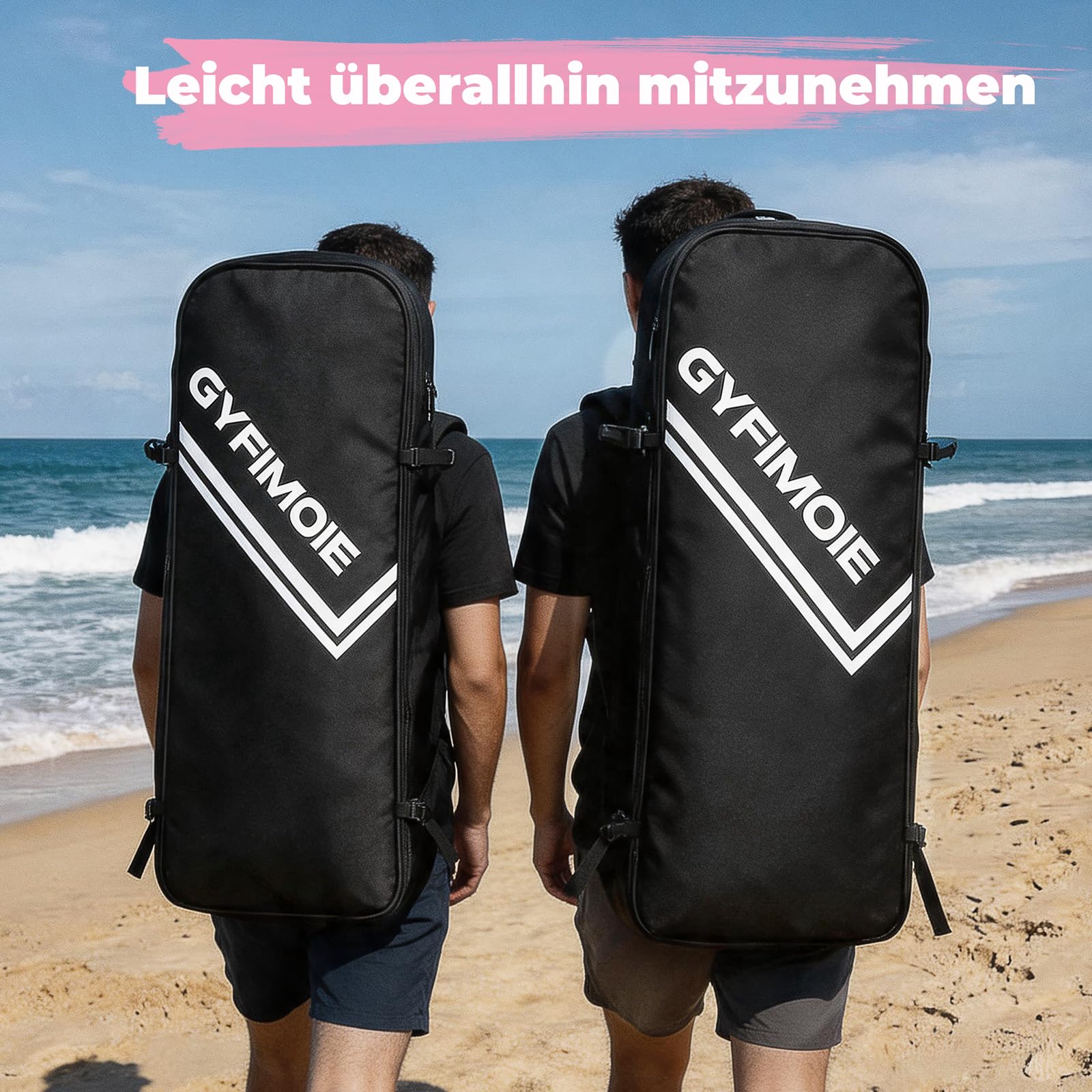 Gyfimoie Tavola da SUP gonfiabile di alta qualità, 335 cm, con supporto universale per fotocamera, accessori completi, pagaia regolabile, per principianti ed esperti