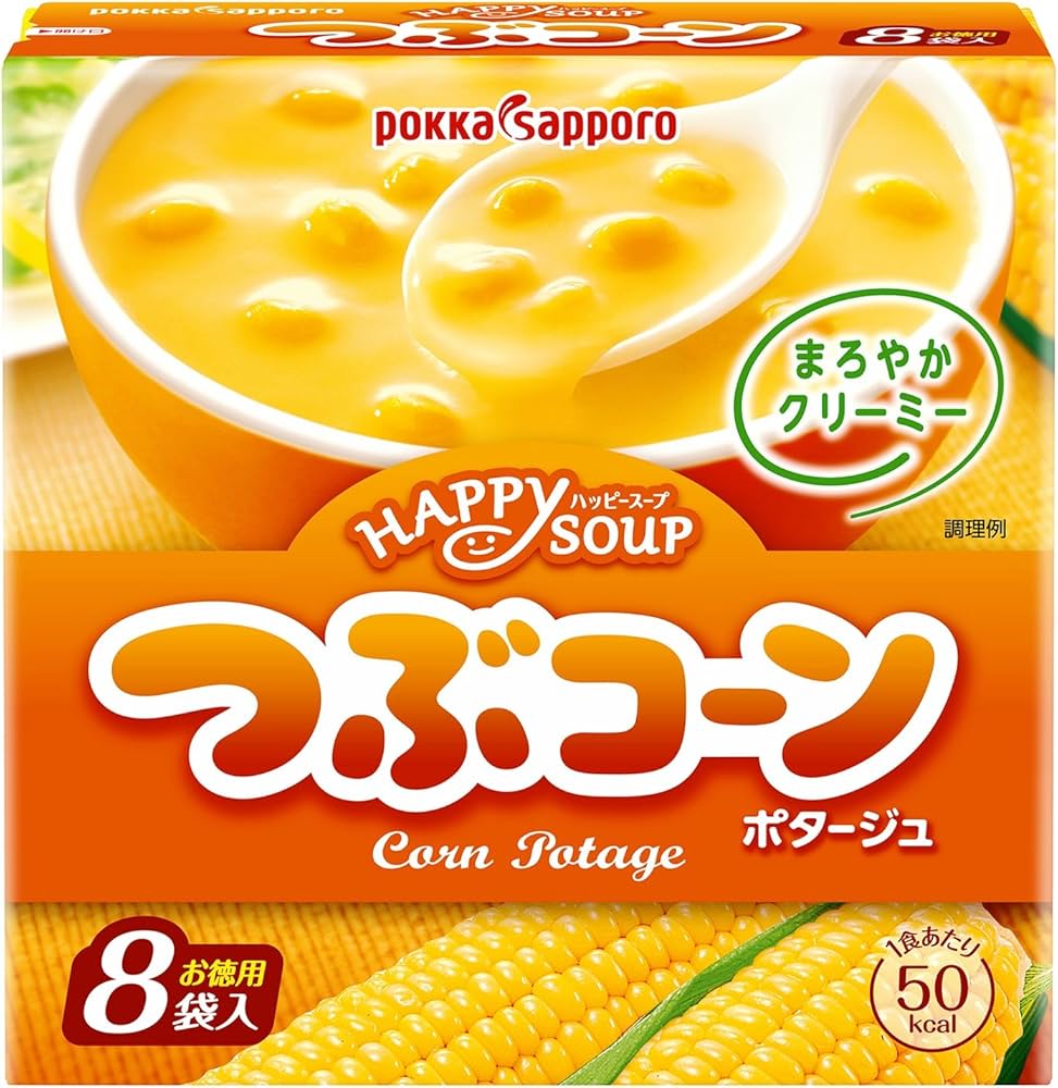 Amazon.co.jp: ポッカサッポロ ハッピースープ 徳用つぶコーン 8食入×5