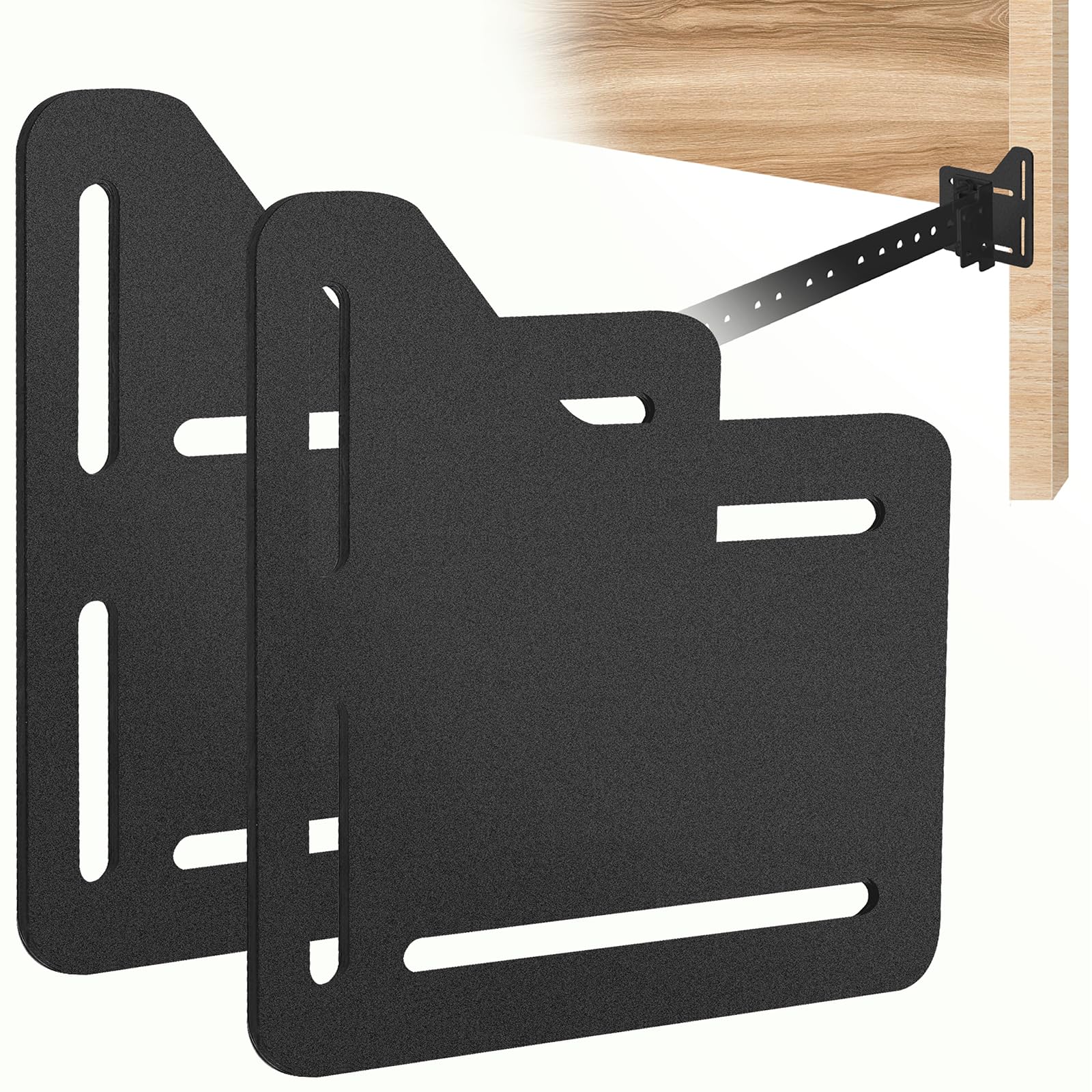 Wdwlbsm 2Pcs Bed Frame Adapter for Headboard Conversion, Adjustable Bed Frame Adapter Connector, Headboard Attachment Bracket for Full to Queen Bed