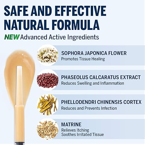 Miniatura 3 de Supositorio de tratamiento de hemorroides para molestias de fisuras gel encogedor hemorroidal de la naturaleza, calmante rápido, curación, picazón,