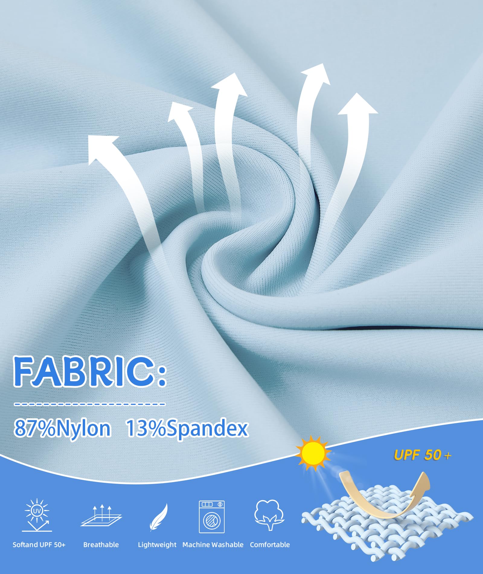 American Trends Protector de erupción para niños: protección solar UPF 50+ para deportes al aire libre, camisas de sol de manga larga 2-9T