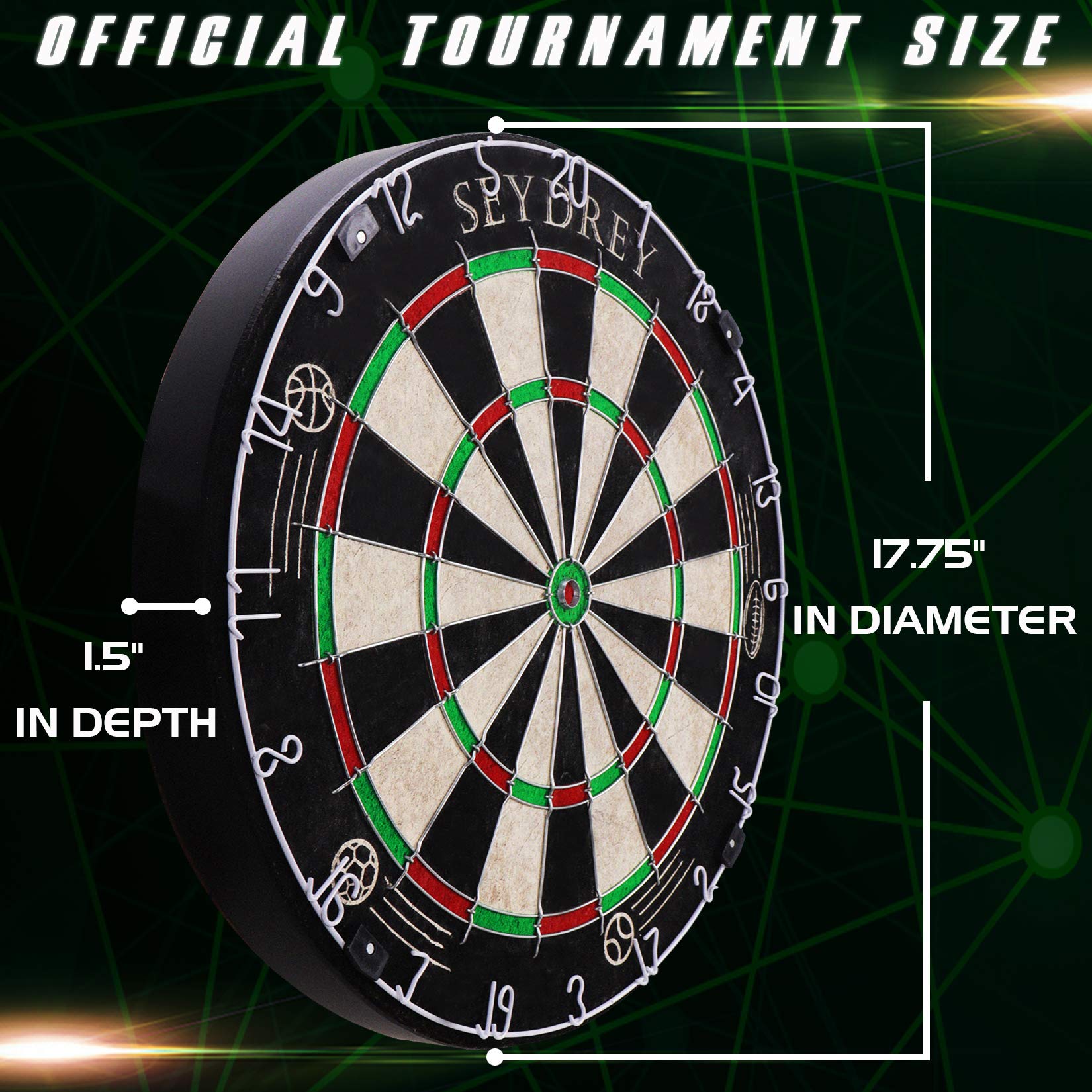 Buy Dartboard Set with StapleFree BullseyeBristle Tournament Dart