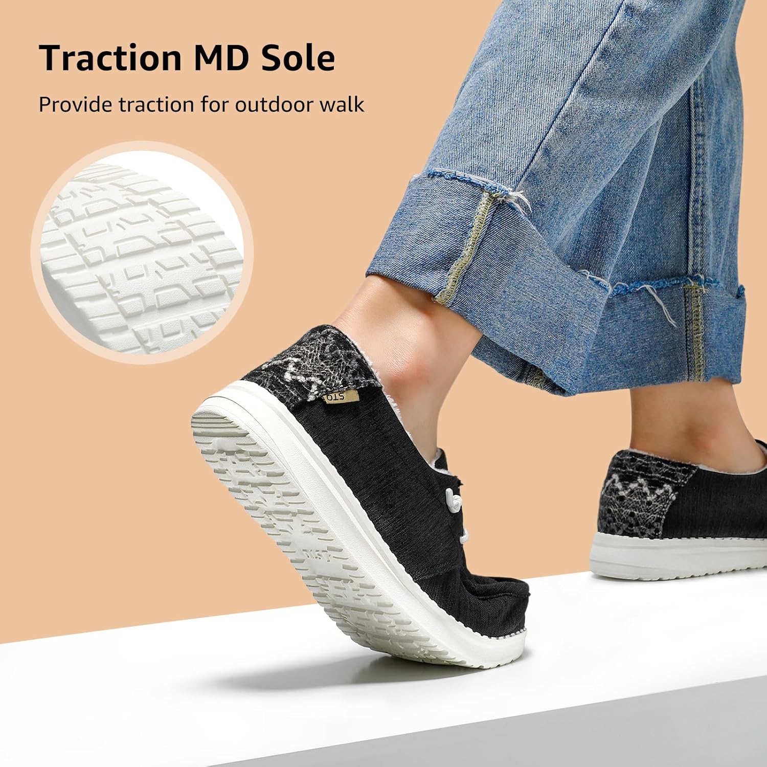 STQ Women's Slip on Fur Lined Loafers丨Orthopedic Cozy Ultralight Boat Casual Shoes with Arth Support - Image 8