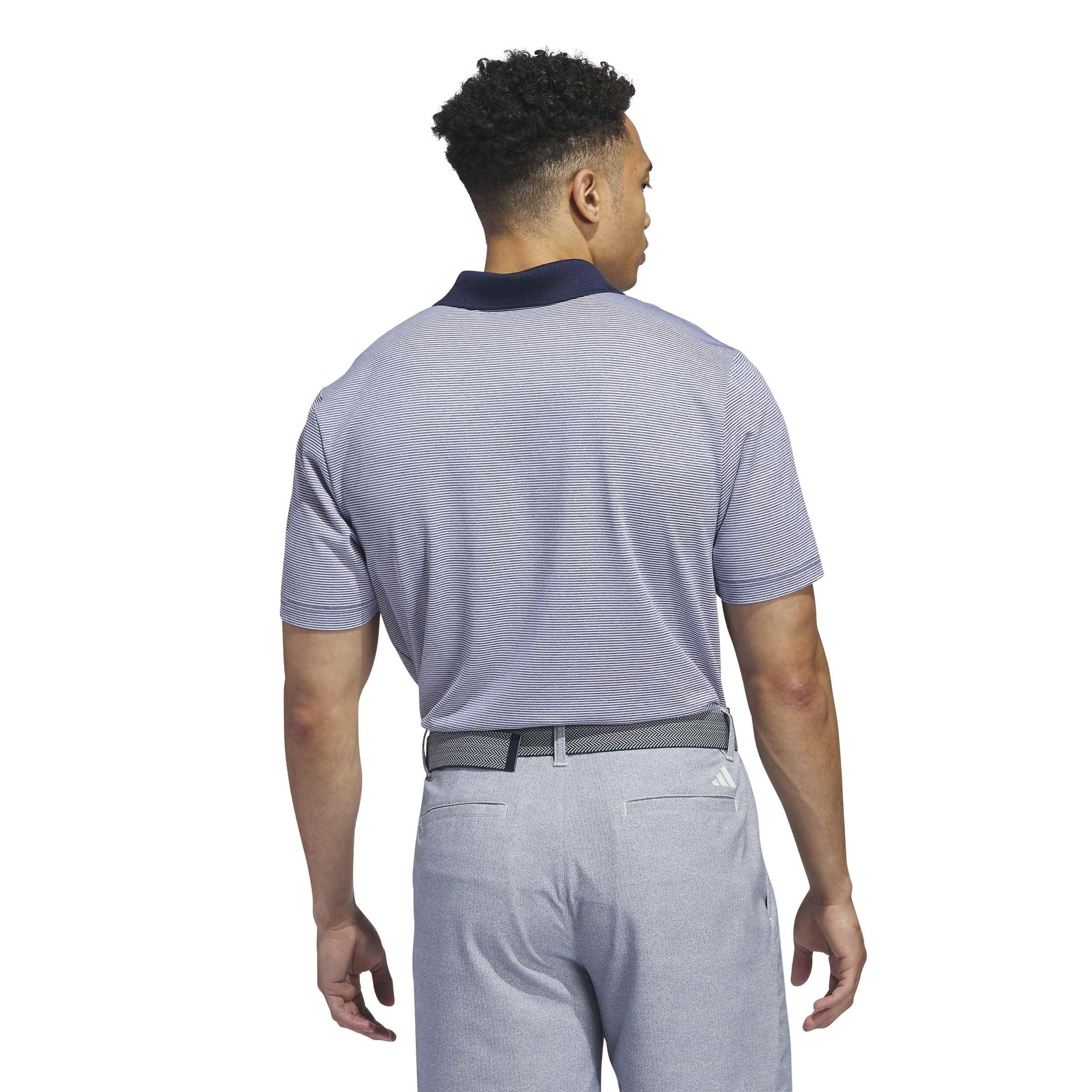 adidas Ottoman Stripe Golf Polo Shirt Maglietta da Golf Uomo