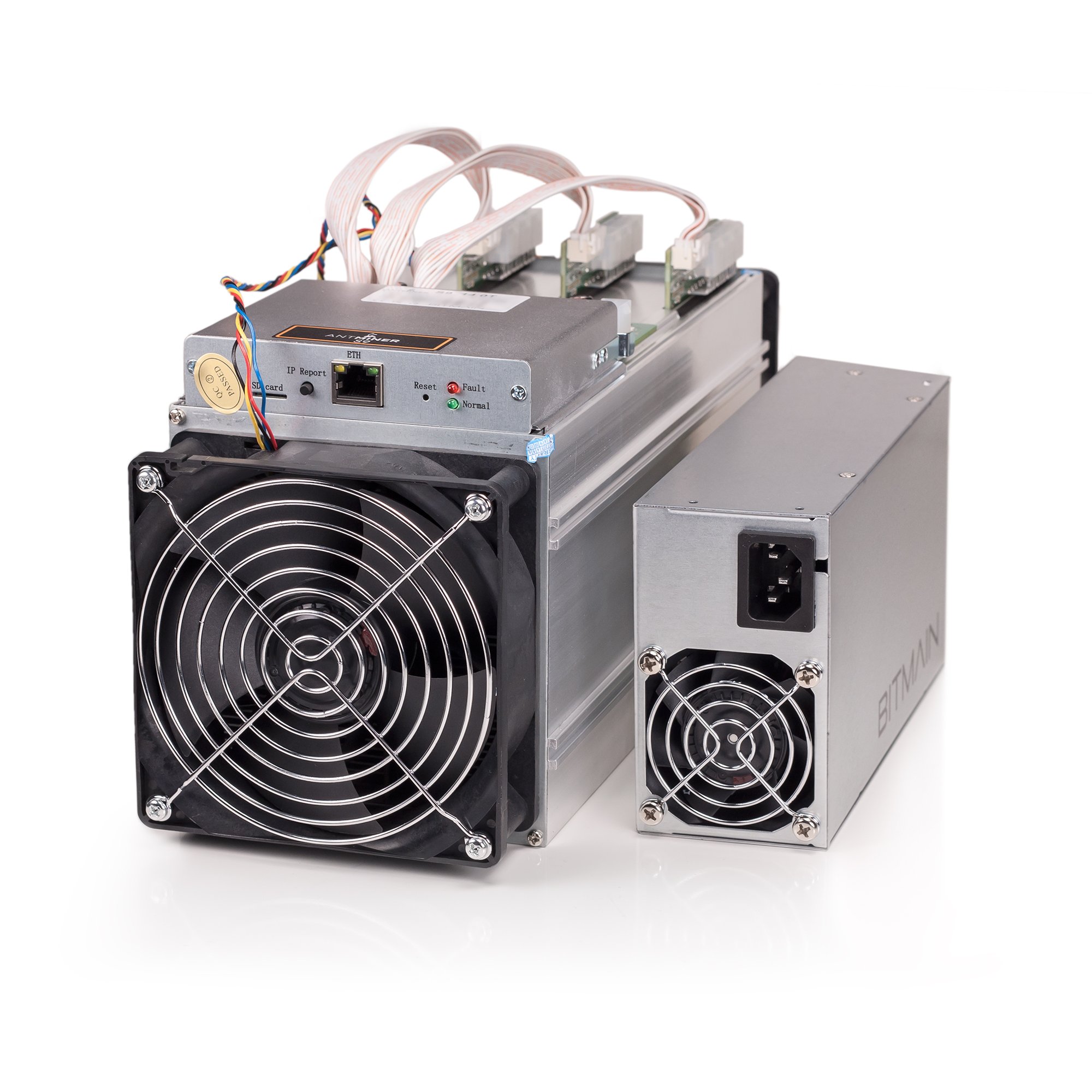 BITMAIN AntMiner S9 ~ 13.5th/S @ .098 W/GH ASIC de 16 NM Bitcoin Miner :  Amazon.com.mx: Electrónicos