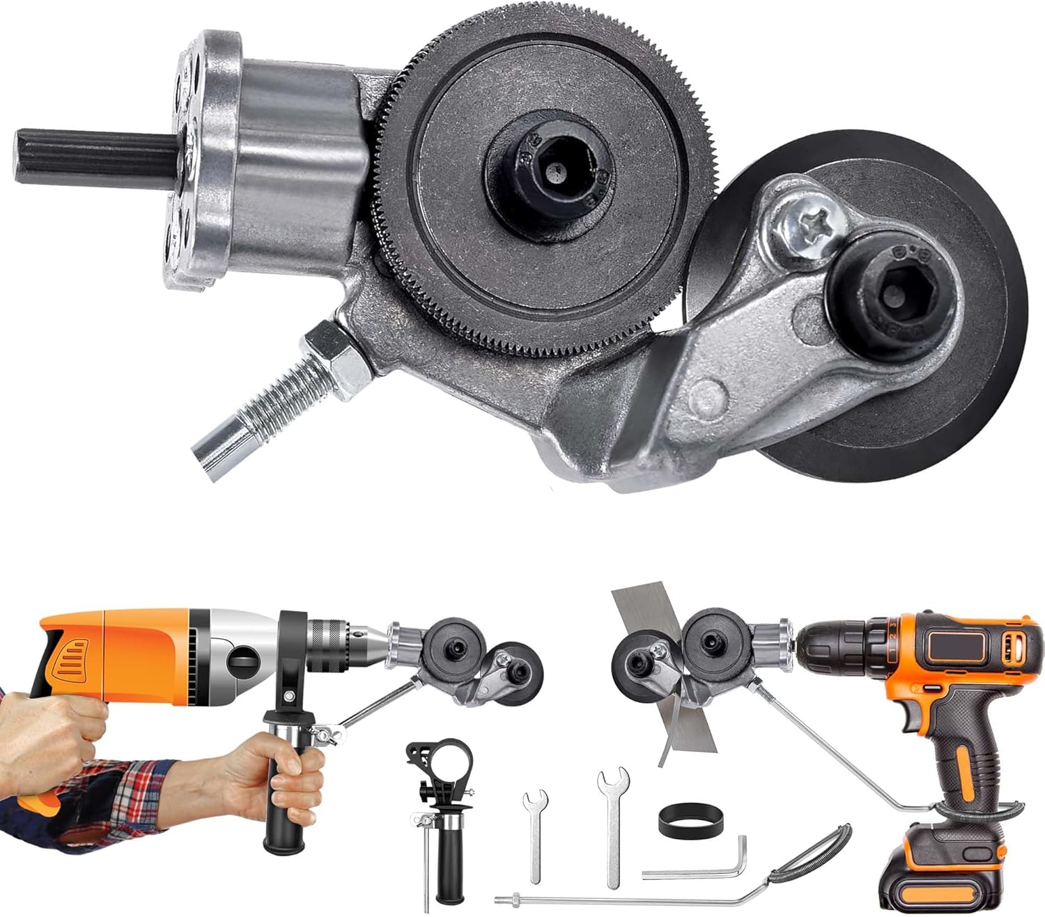 Drillpro Doppelkopf Blech Nibbler Bohrer Anbau Blechschneider günstig kaufen - Preis