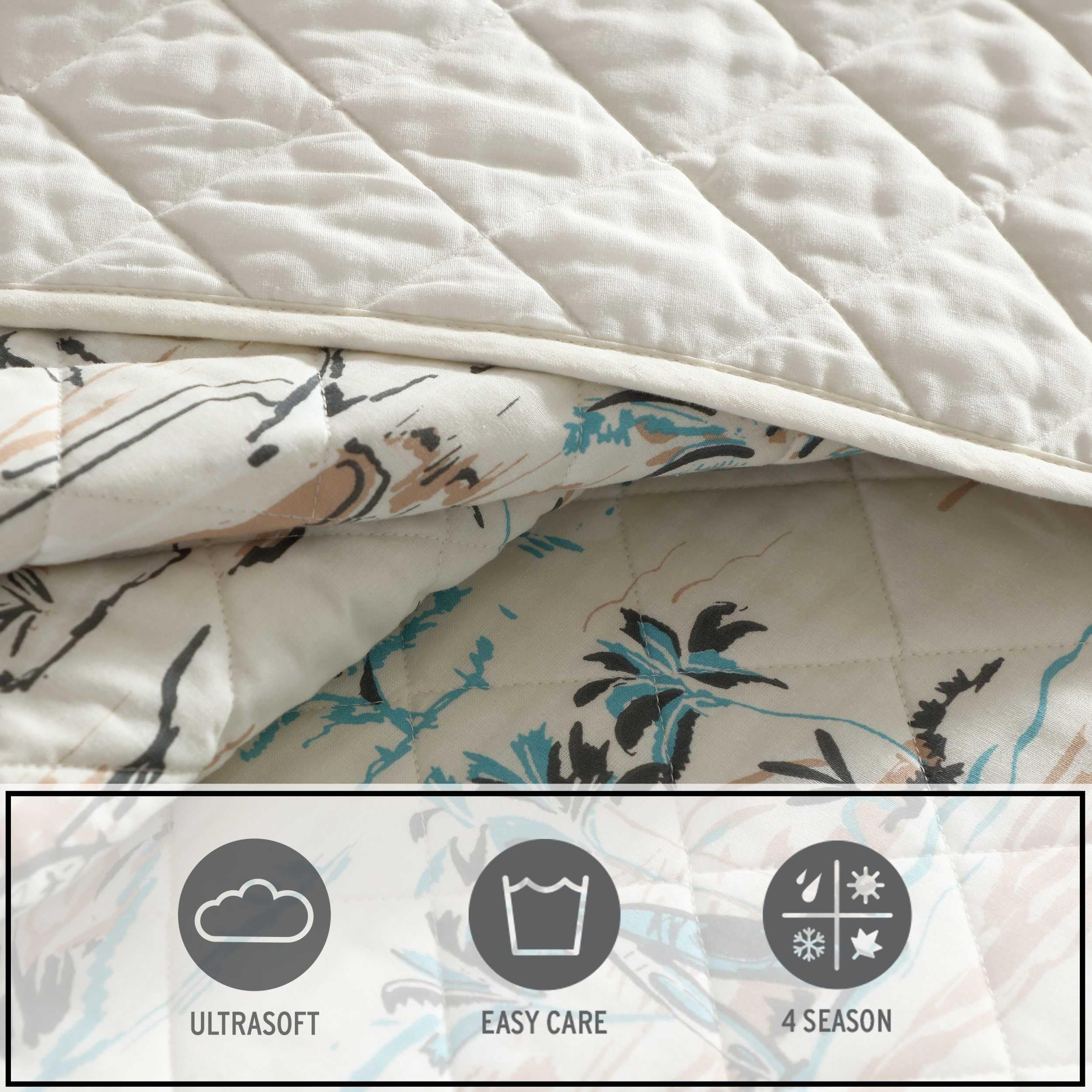 Amazon｜Eddie Bauer - キルトセット、スーパーソフト寝具 お揃いの枕