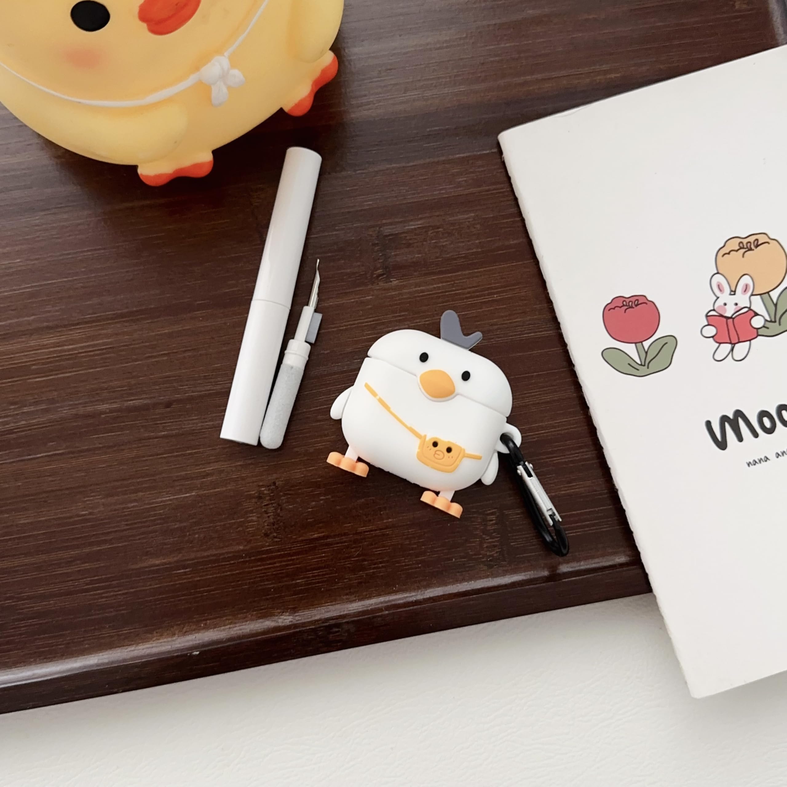 2 Pack] Cute Animal Anime Cases For Airpods 4 With Keychain And Cleaner Kit,3D Cartoon Kawaii Funny Soft Cute Silicone Case Protective Cover Compatible For Airpods 4(Boba Tea Cow And Big - View #7