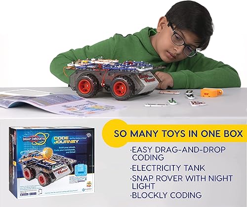 Miniatura 2 de Snap Circuits Code Journey, construye tu circuito, codifica tus comandos y conduce, controlado por Bluetooth, juguete de construcción STEM