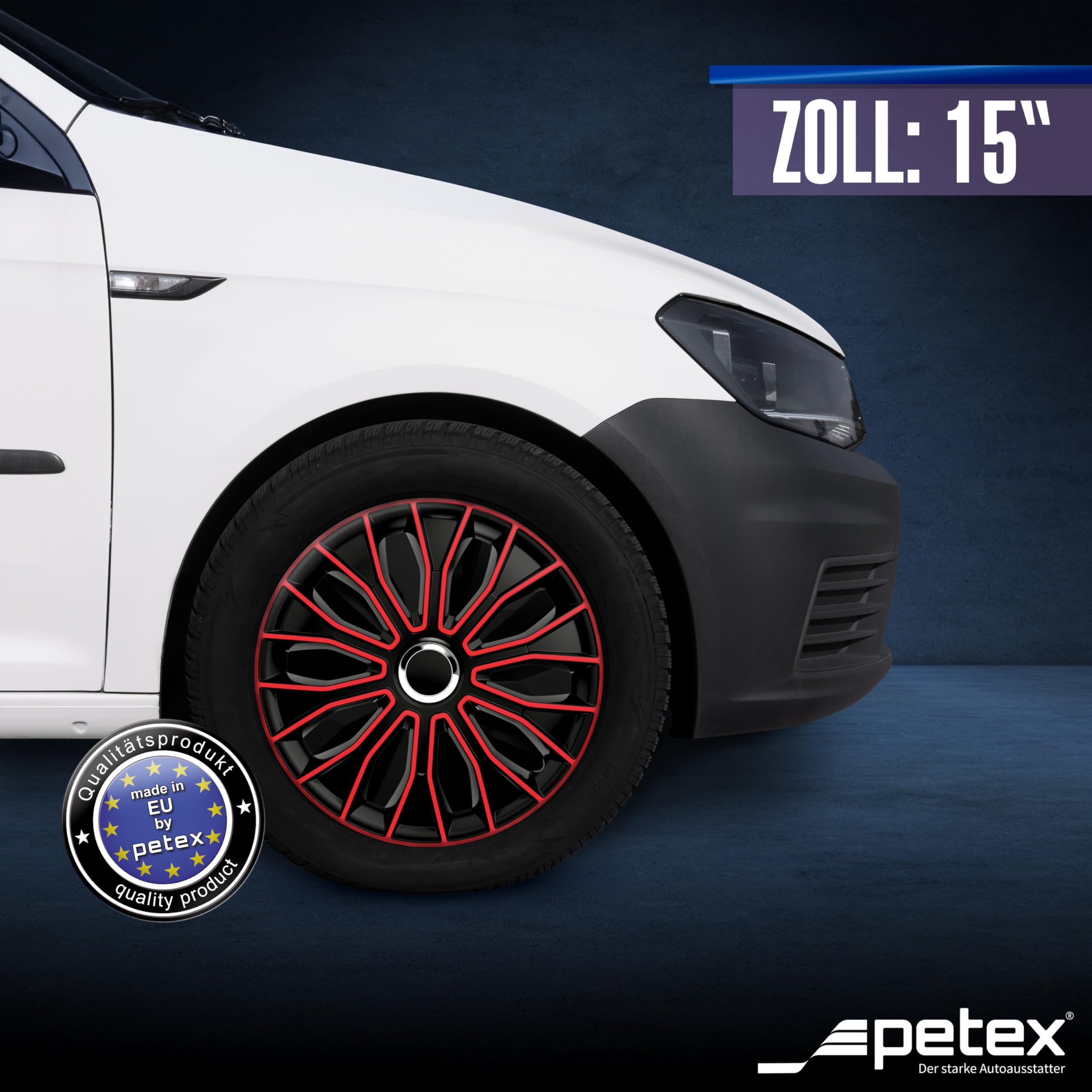 Unbekannt – Copricerchi Petex Set 15 Pollici Voltec PRO Nero Nero/Rosso, 1350 – 3529
