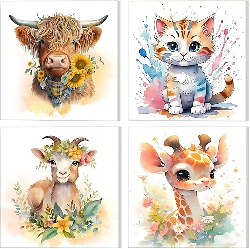 Miniatura 1 de NAIMOER Kits de pintura de diamantes de vaca para adultos, kits de pintura de diamantes de perforación completa de vaca con flores, 5D con puntos de