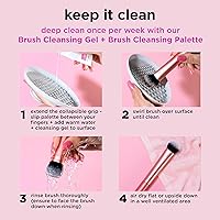 Vista 8 de Real Techniques Tapered Cheek Brush, RT 449 Fluffy Blending Brush for Powder Blush & Highlighter, UltraPlush Synthetic Bristles, Vegan &