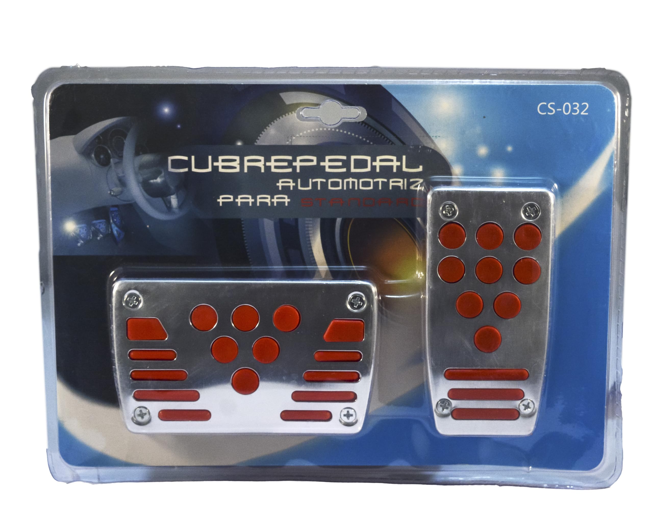 VRT 2pc Anti-Slip Foot Pedals Aluminium Automatic Transmission Brake and Accelerator Pedal No Drilling Covers Footrest Protector Foot Pedals Rest Plate Kits for Car Vehicle Trunk (Red)