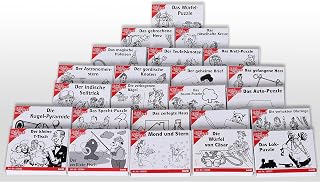Bartl 112394 Knobelspiele Set aus Holz 24 Mini-Puzzles, Perfekte Adventskalenderfüllung für Puzzlefreunde