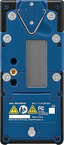 Miniatura 6 de BOSCH LR40 - Receptor láser giratorio de haz rojo de 2000 pies, incluye soporte de montaje y 2 pilas AA