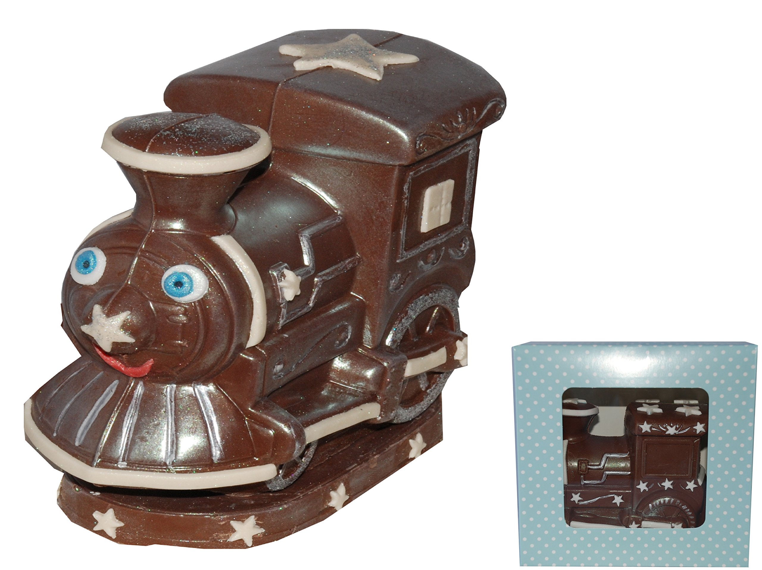 Icingcaketopper Dark Chocolate Train With Marshmallow Handmade From Belgian Milk Chocolate
