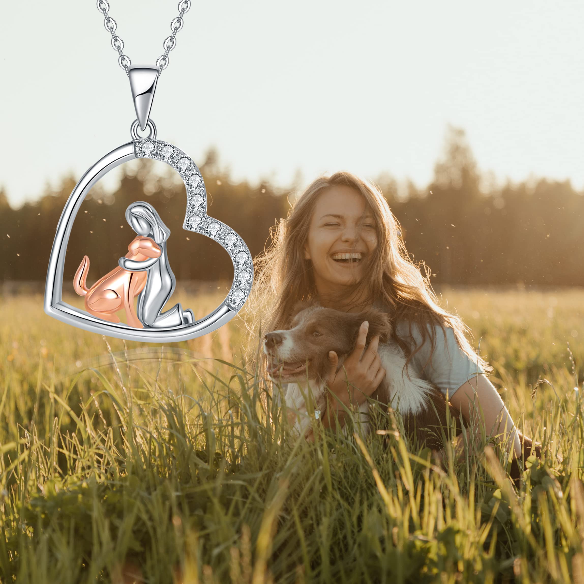 Niedliche Tier Kette für Liebhaber S925 Sterling Silber Anhänger Ich Dich für immer Tier Halskette Schmuck Geschenk für Frauen Damen