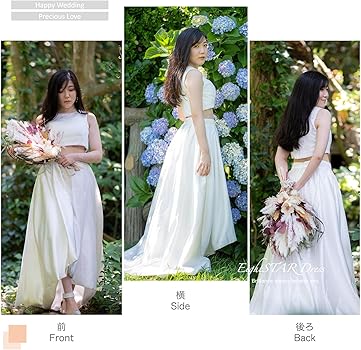 Amazon | [EightSTAR Dress] 前撮り ドレス 白 ウェディングドレス