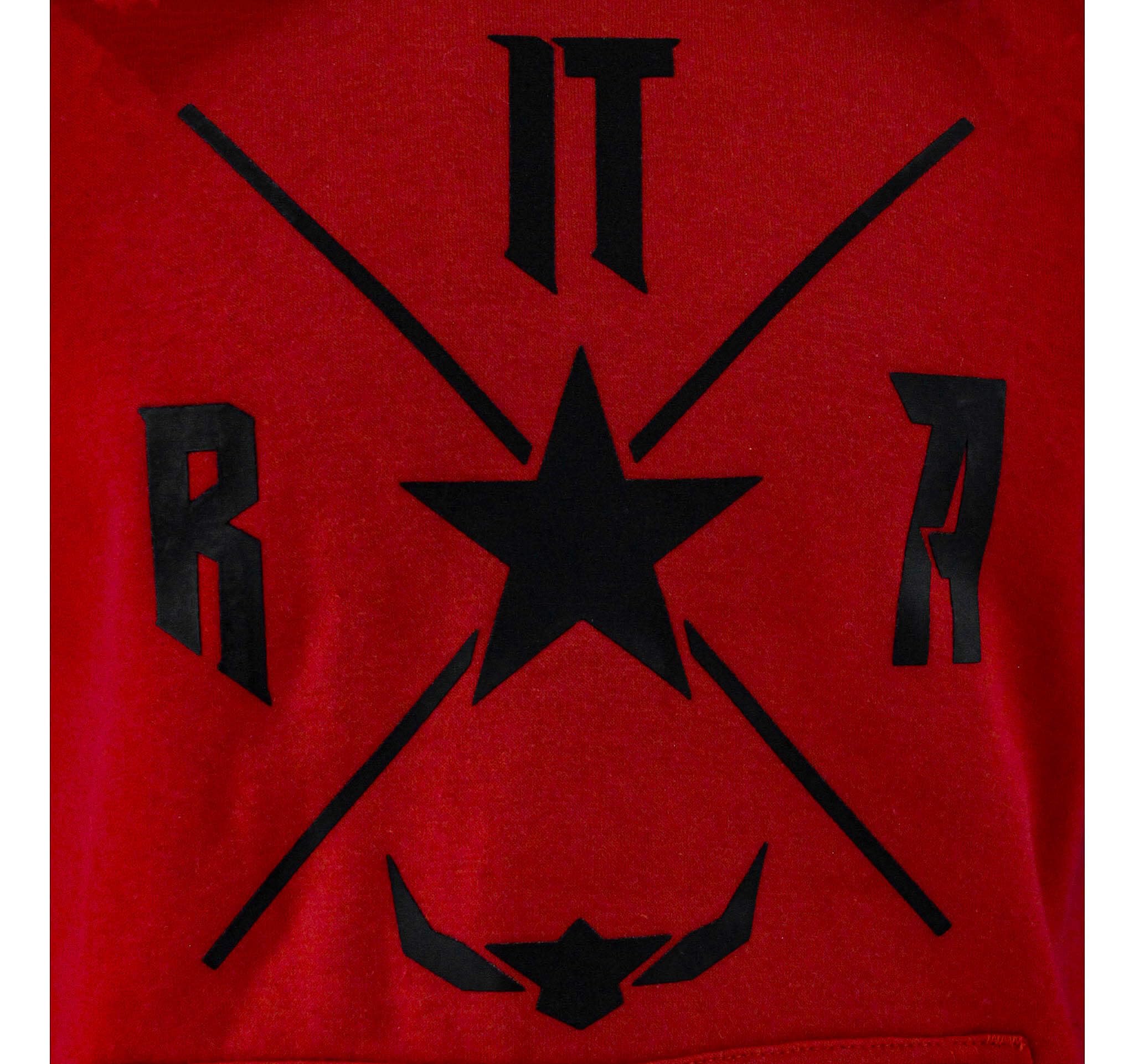 ROCK-IT Apparel Sudadera con Capucha para Hombre Raglan de Dos Tonos Sudadera con Capucha Urban Streetstyle con Capucha Tallas S-5XL Sudadera sin Cremallera Sudadera con Forro Polar Rojo XL