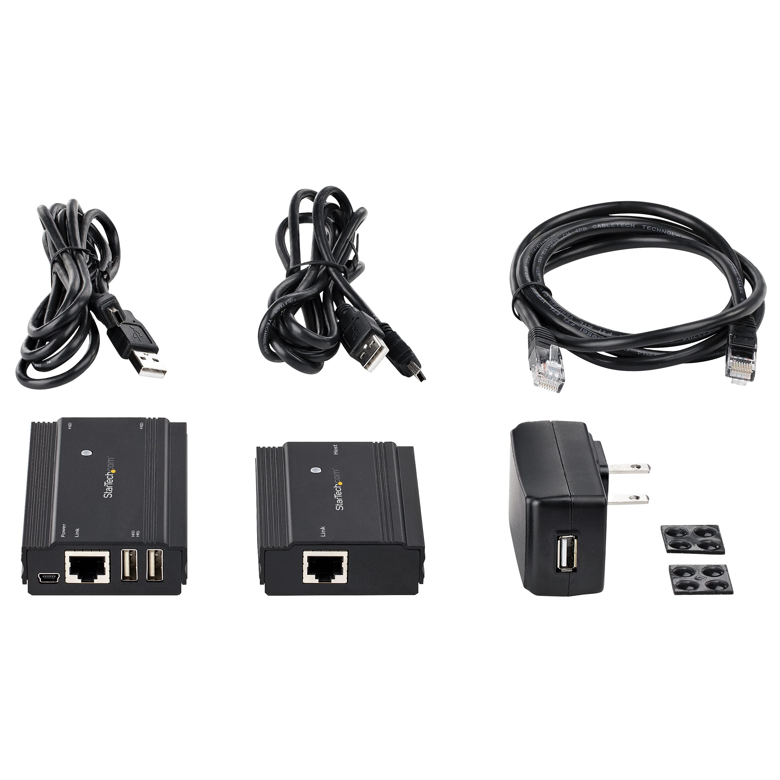 StarTech Hub Estensore USB 2.0 a 4 Porte Via Ethernet CAT5/6 100m, 480Mbps | Trasmissione ad Alta Velocita, Ideale per Periferiche USB a Lunga Distanza