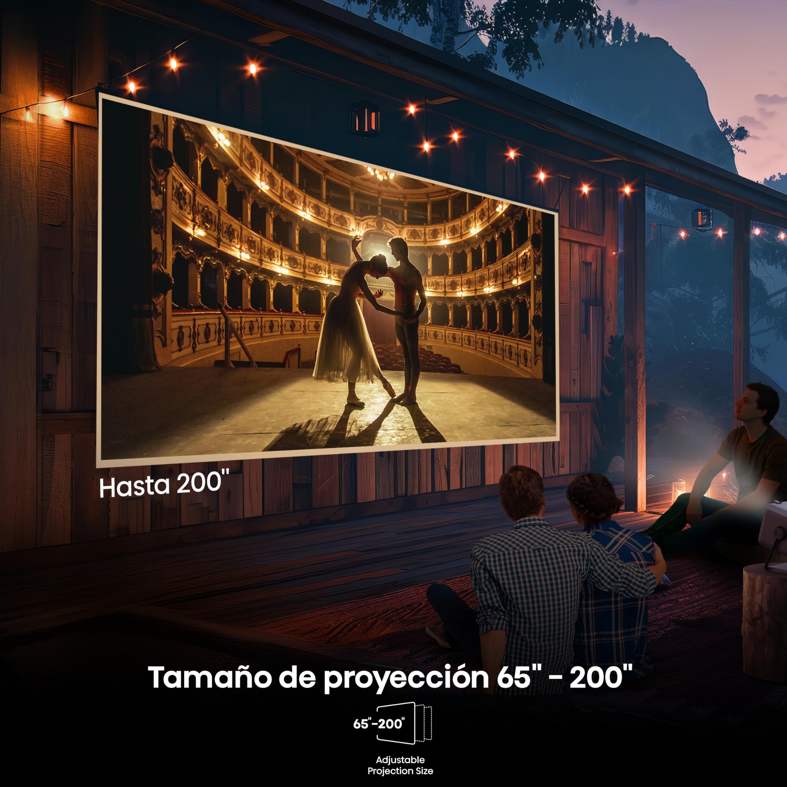 Hisense M2SE Pro - Mini Proyector Laser Trichroma UHD 4K Smart TV, 65 a 200 Pulgadas, 1150 Lumen, Dolby Vision, Audio 2x10W, Zoom Óptico, Autoenfoque, Protección Ocular, Auto-Corrección Trapezoidal