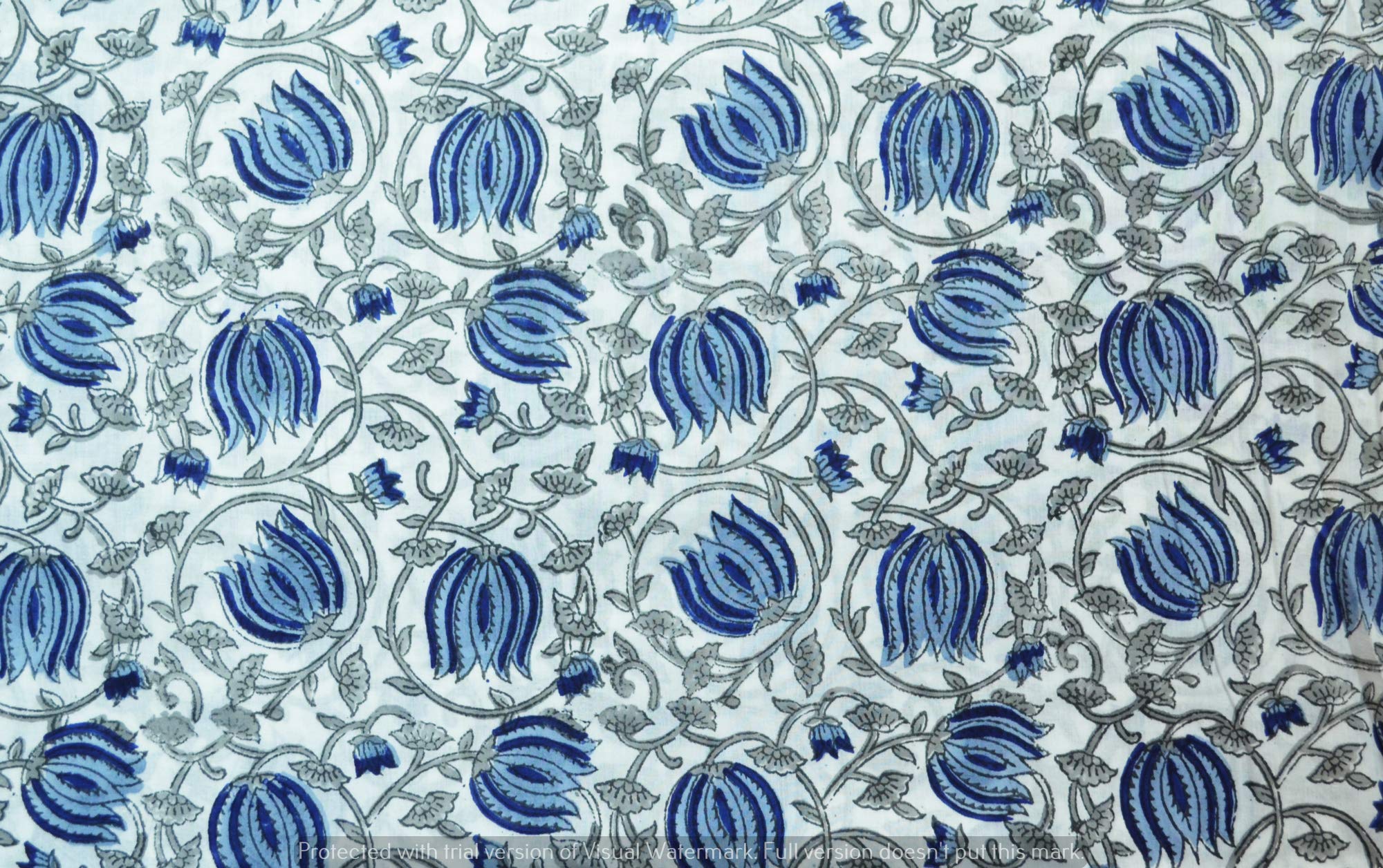 Tissu en coton imprimé anti-transpiration pour confectionner robe d'été légère et coussin de salon - 5