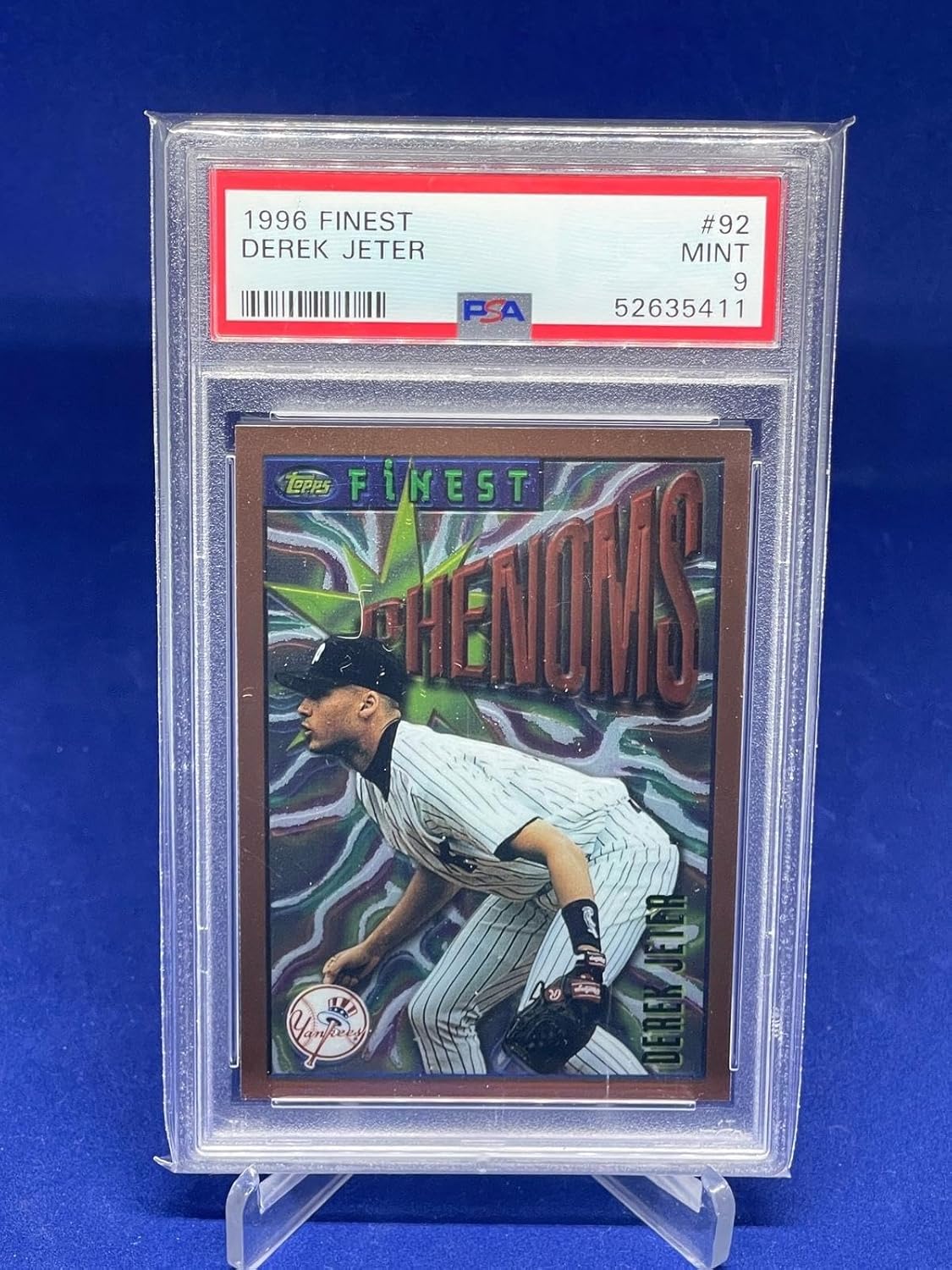 Derek Jeter 1996 Topps Finest Phenoms #92 Psa 9 Mint - Baseball Cards