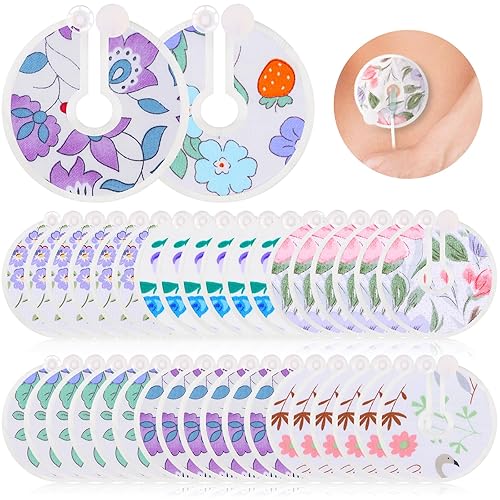 Miniatura 8 de Paquete de 36 tapas de botón para tubo G, suministros de tubo de alimentación, accesorios de tubo G, almohadillas de enfermería reutilizables, Color