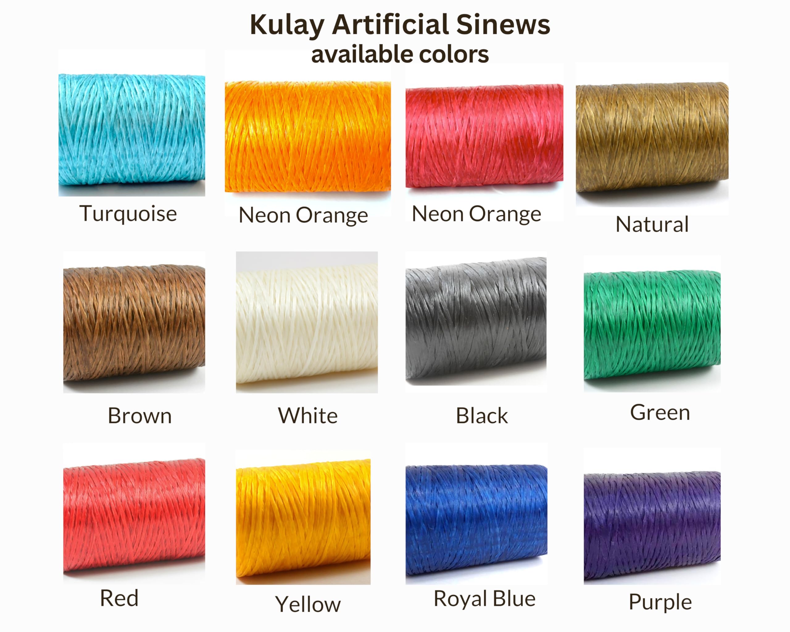 Kulay Hilo de poliéster plano encerado de ciervo artificial negro para abalorios, cuero, manualidades y costura, sinuoso (5 capas, 300 yardas o 900 pies)