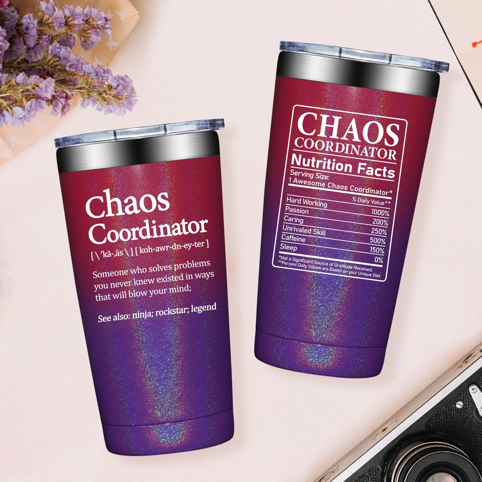 Grifarny 'Chaos Coordinator' Tumbler - Thank You Gift For Women, Coworkers, Boss, Teacher Appreciation