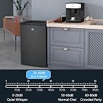 HOMCOM Congélateur compact droit, 3.0 Pieds cubiques Mini Congélateur avec porte réversible, 3 Tablettes, Température réglable pour le bureau à domicile, Appartement, Dortoir, Noir