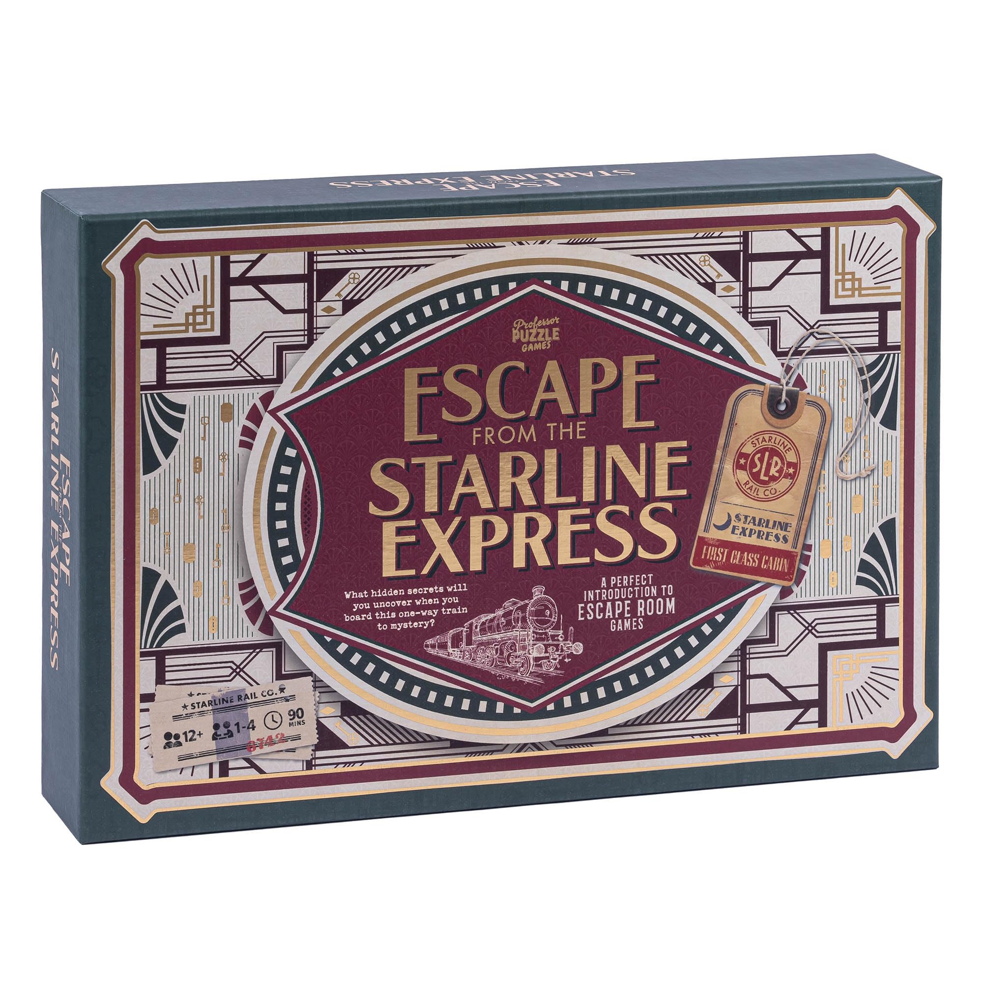 Puzzle pour enseignant : Escape from The Starline Express : 2ème édition – Escape Room Mystère du vol de train – À partir de 12 ans – Plus de 2 joueurs – 90 minutes