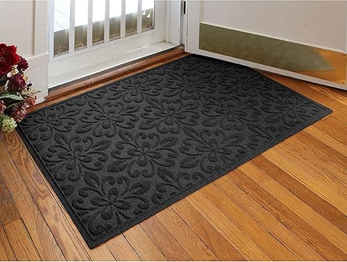 Miniatura 5 de Bungalow Flooring Waterhog - Tapete para puerta, de 3 x 5 pies, fabricado en Estados Unidos, duradero y decorativo, antideslizante, para interior y