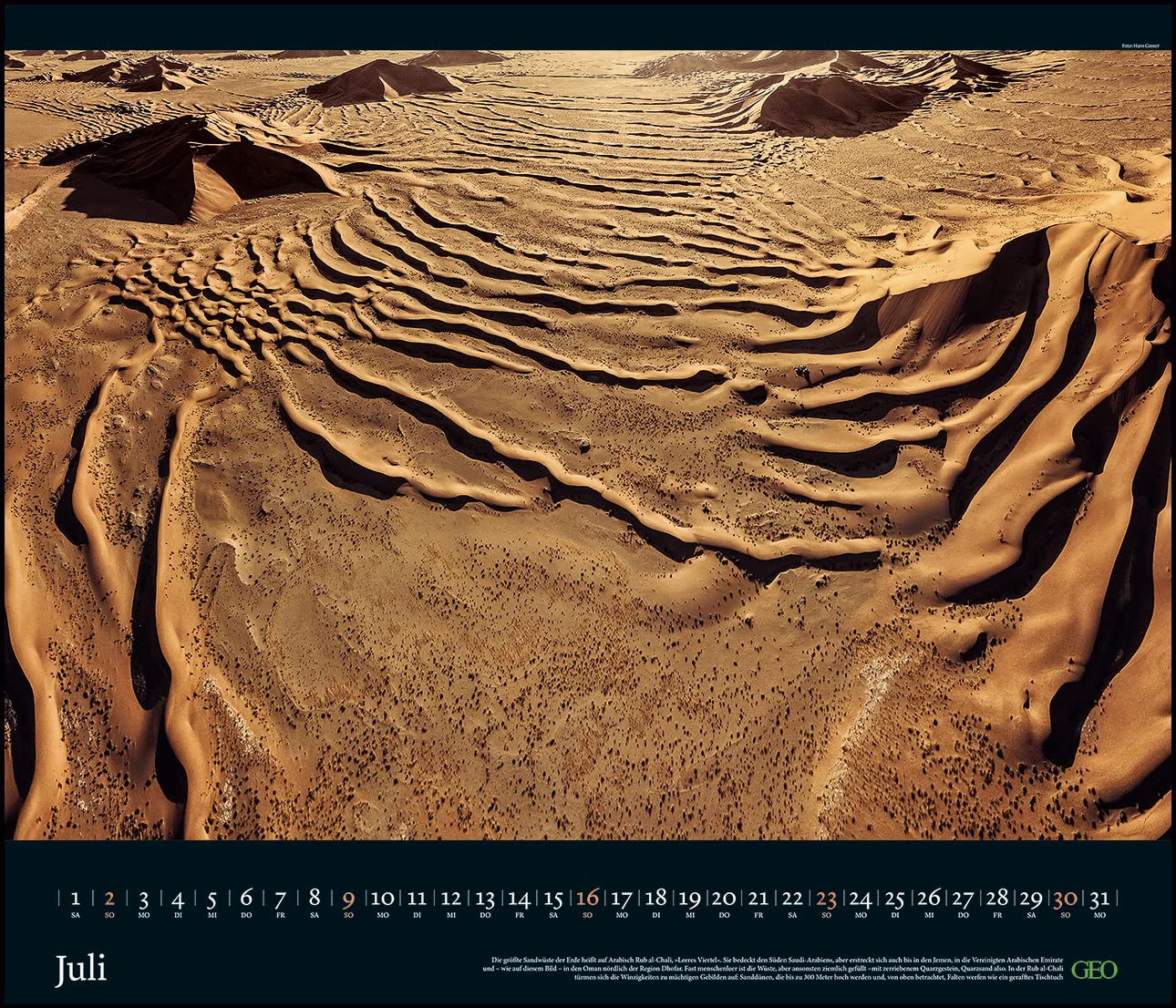 GEO Edition: Kräfte der Natur 2023 - Wand-Kalender - Poster-Kalender - 70x60