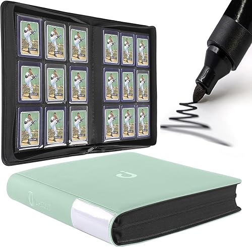 Carpeta Toploader con capacidad para 288 cargadores superiores, carpeta de carga superior de 9 bolsillos para tarjeteros rígidos de 3 x 4 pulgadas