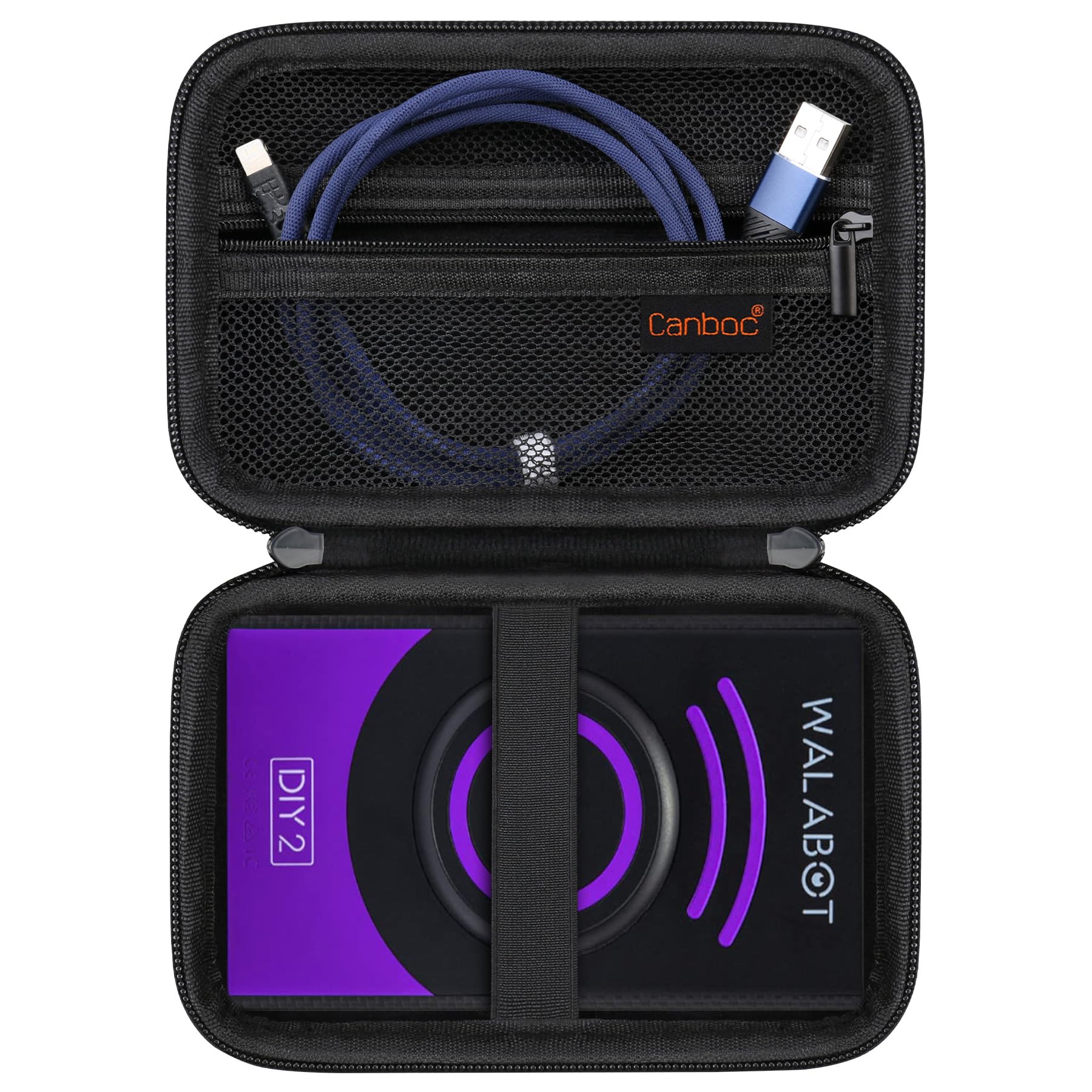 Canboc Carrying Case for Anbernic RG34XX Handheld Game Console, RG34XX Classic Retro Gaming Console Bag, Mesh Pocket fit Cable, Black(Case Only)