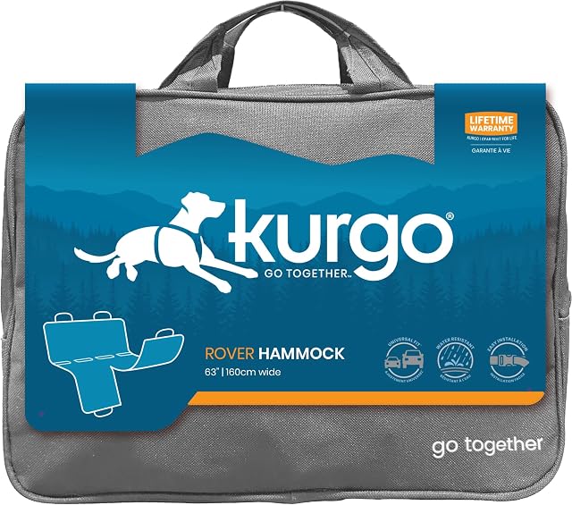 Foto 7 de 7 de Kurgo Rover - Funda de Asiento de Coche para Perros, Tipo Hamaca, Impermeable, Protector de Asiento…
