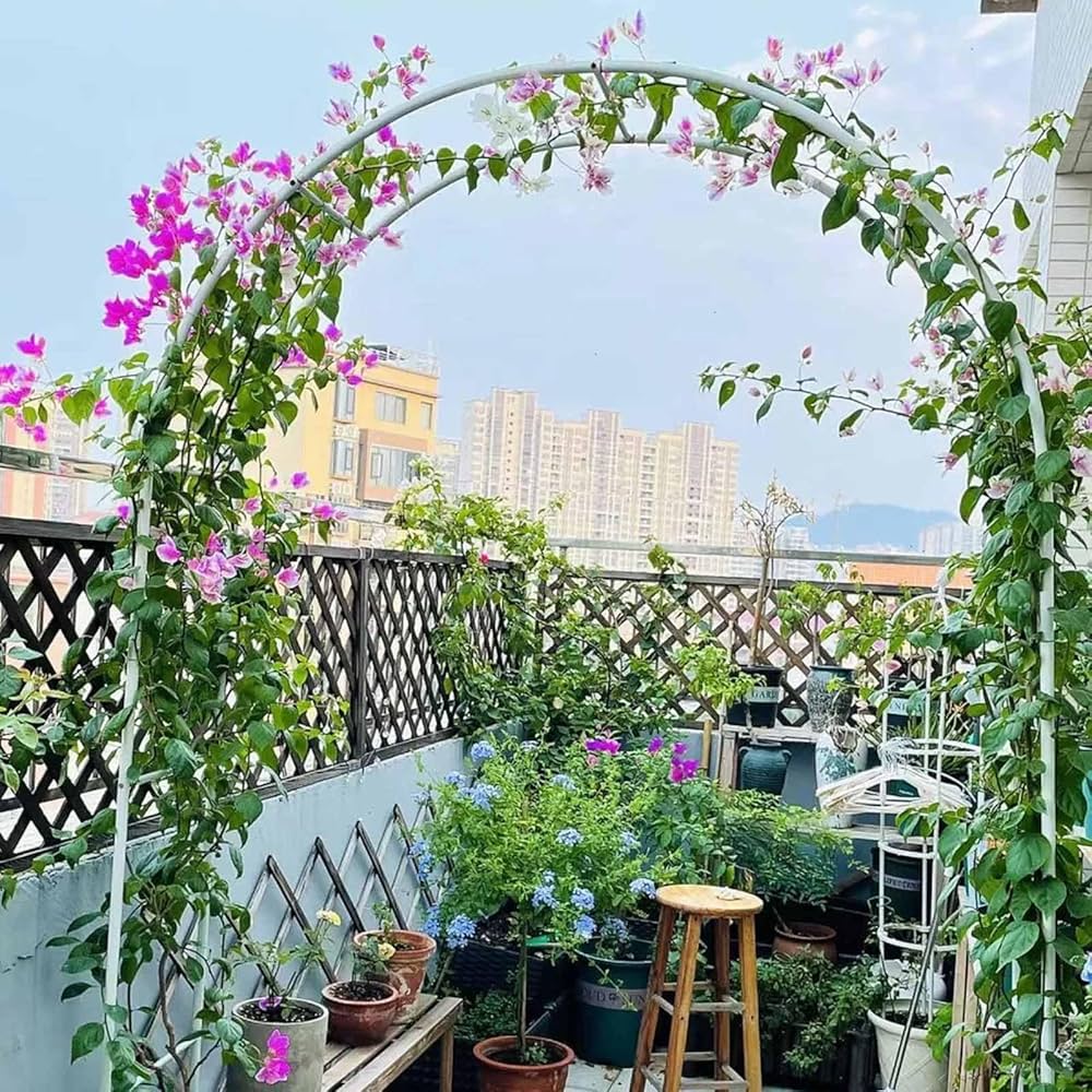 Amazon | 大型 バラアーチ ガーデンアーチ ローズアーチ、鉄製