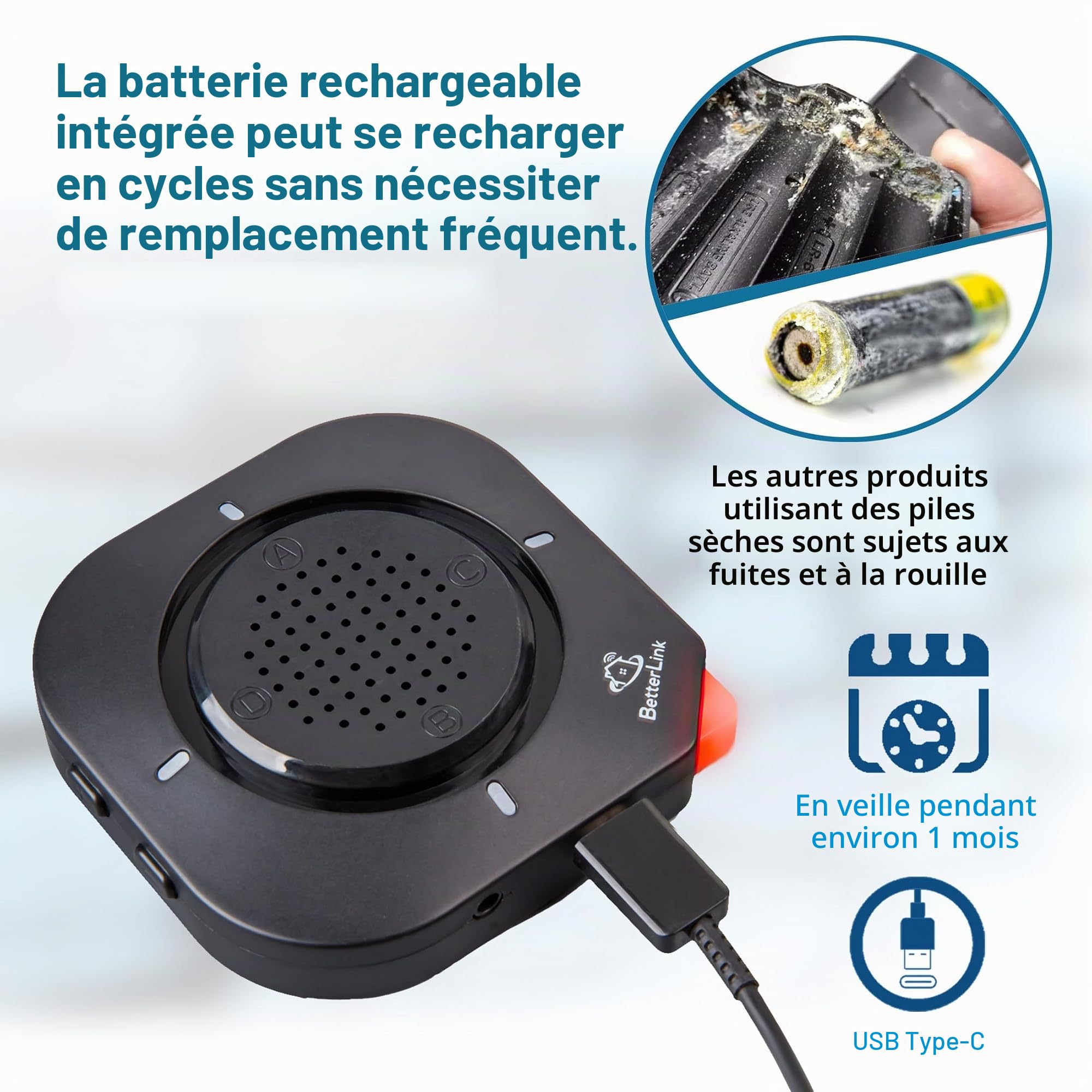 Système Alarme Solaire sans Fil allée (1/2 Mille), IP65, détecteurs extérieurs, sirène 120dB, protège biens ext/int(1R4S)