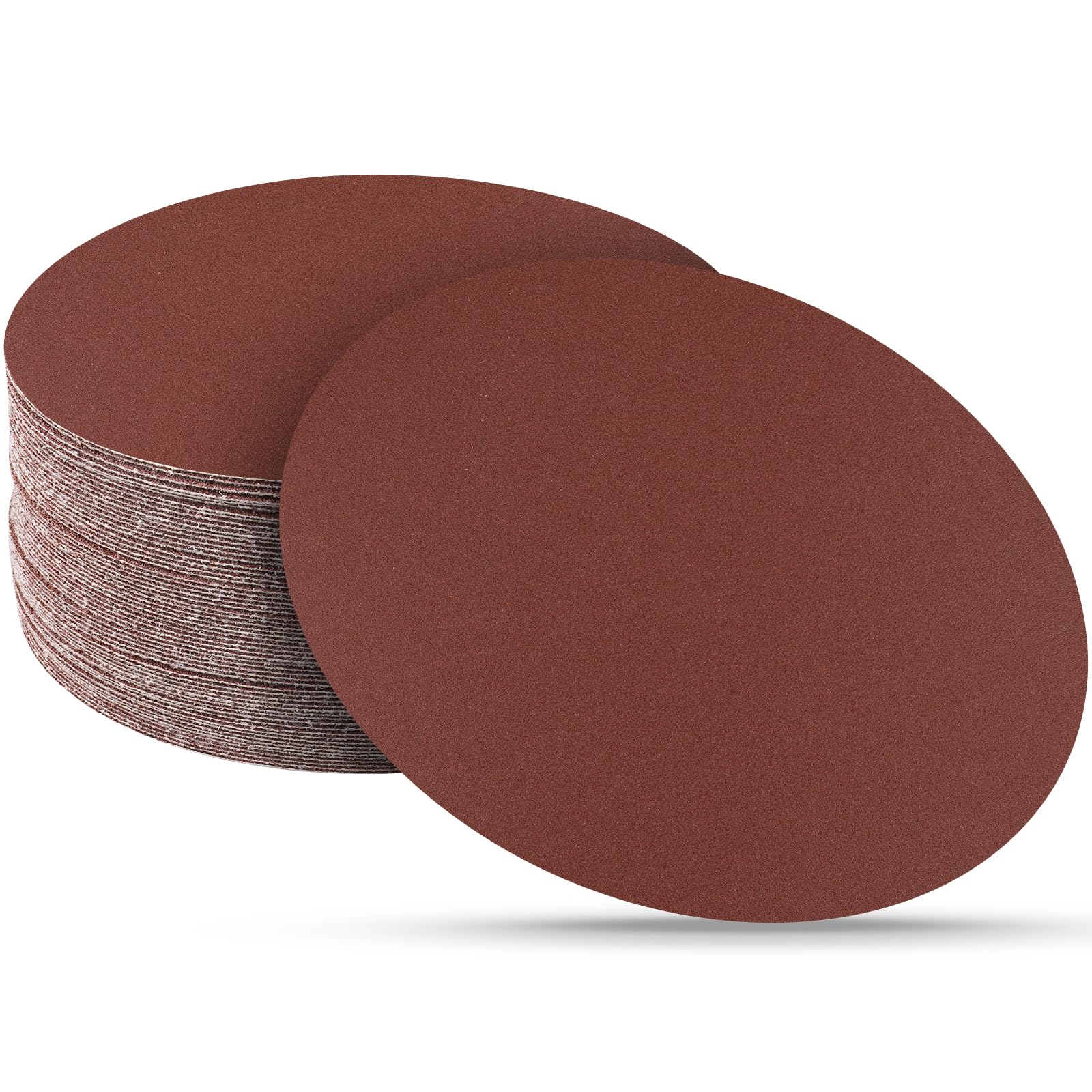 30 Discos de Lijado de 180 mm, Almohadillas de Lijado Redondas de Gancho y Bucle de Papel de Lija de 7 Pulgadas for lijadora de Paneles de Yeso(320 Grit)